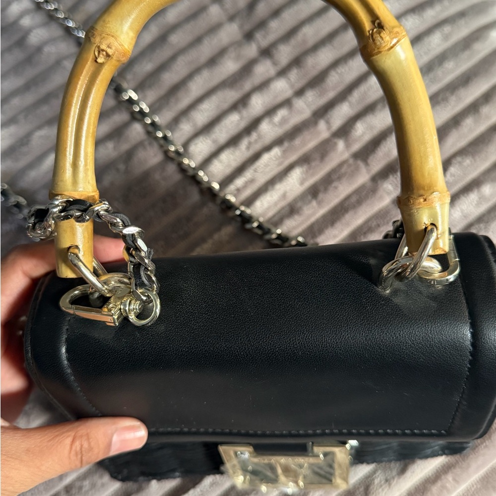 Ted baker Black and Tan Jaylisa rattan Designer Handbag - Picture 3 of 10